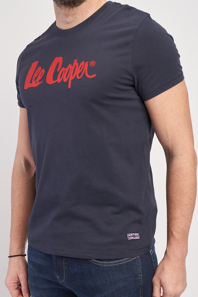 Lee Cooper Tricou cu decolteu la baza gatului si imprimeu logo - Pled.ro