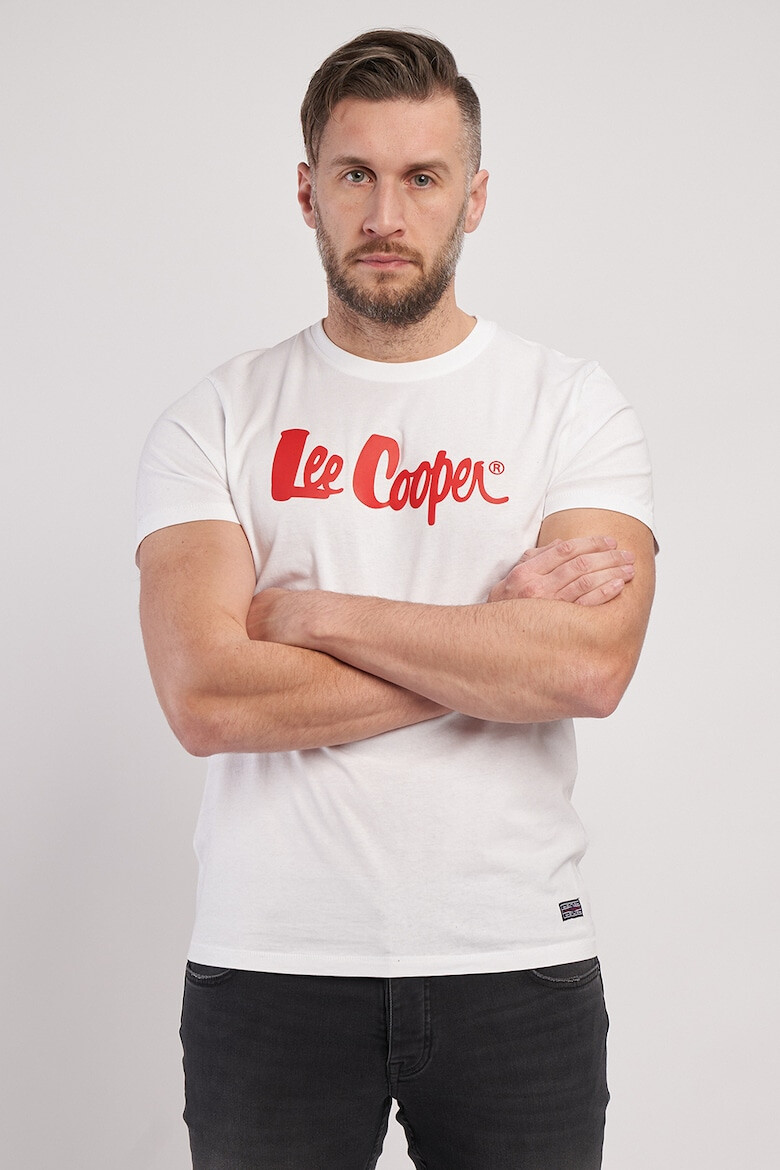 Lee Cooper Tricou cu decolteu la baza gatului si imprimeu logo - Pled.ro