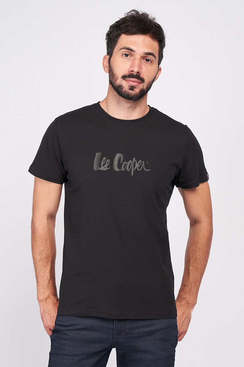 Lee Cooper Tricou cu decolteu la baza gatului si imprimeu logo - Pled.ro