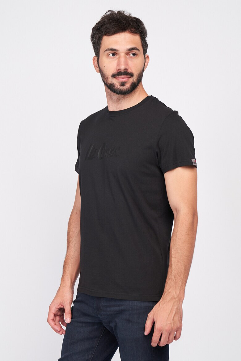 Lee Cooper Tricou cu decolteu la baza gatului si imprimeu logo - Pled.ro