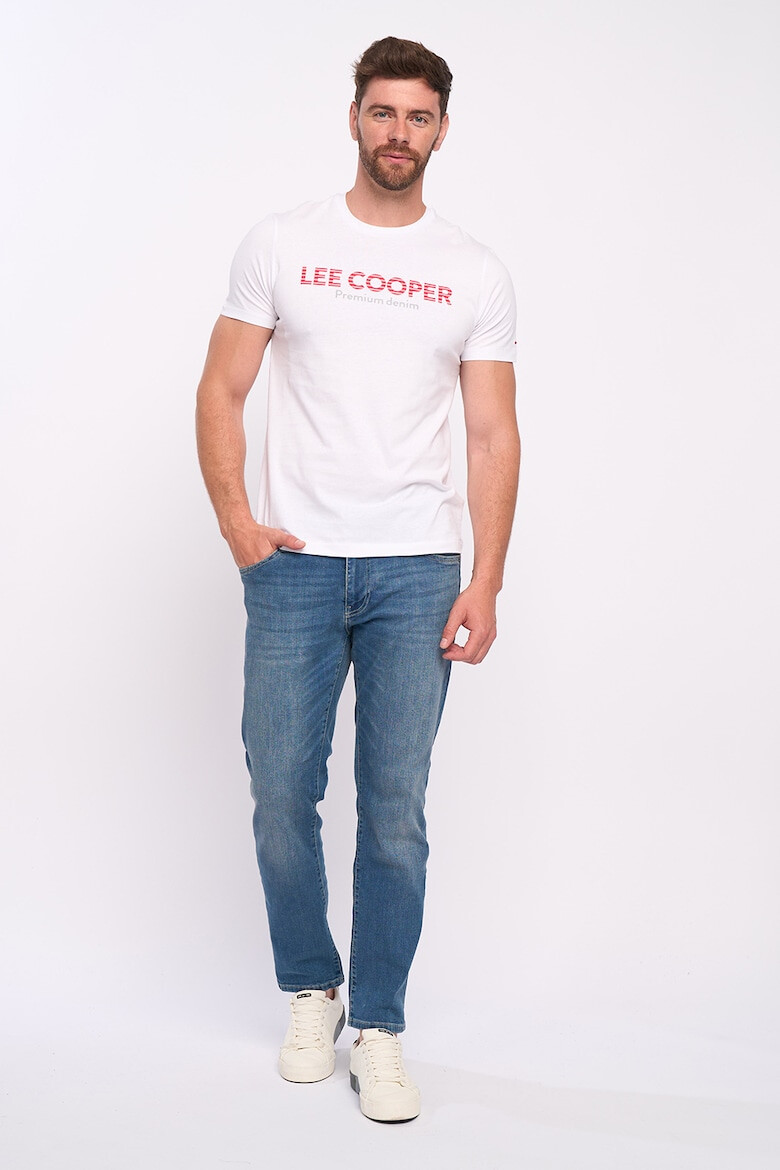 Lee Cooper Tricou cu decolteu la baza gatului si imprimeu logo - Pled.ro