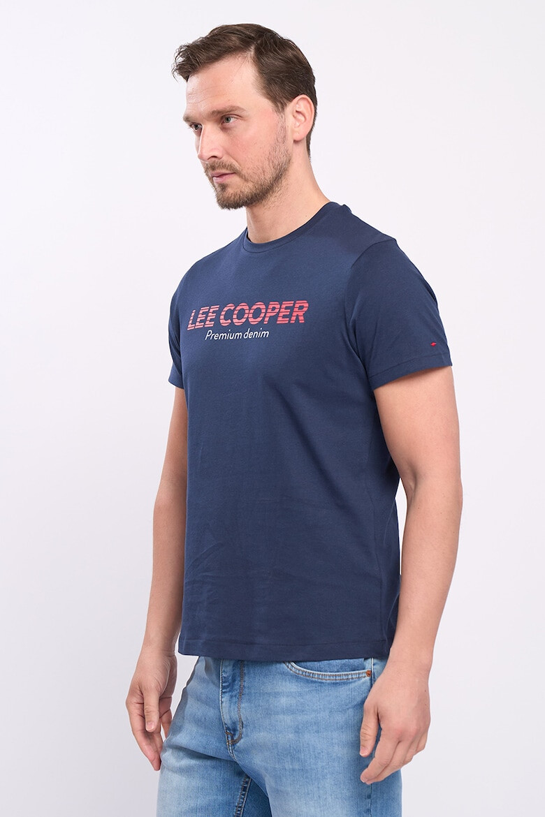 Lee Cooper Tricou cu decolteu la baza gatului si imprimeu logo - Pled.ro