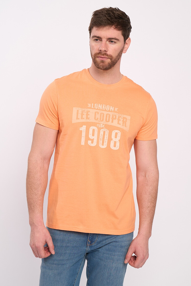 Lee Cooper Tricou cu decolteu la baza gatului si logo - Pled.ro