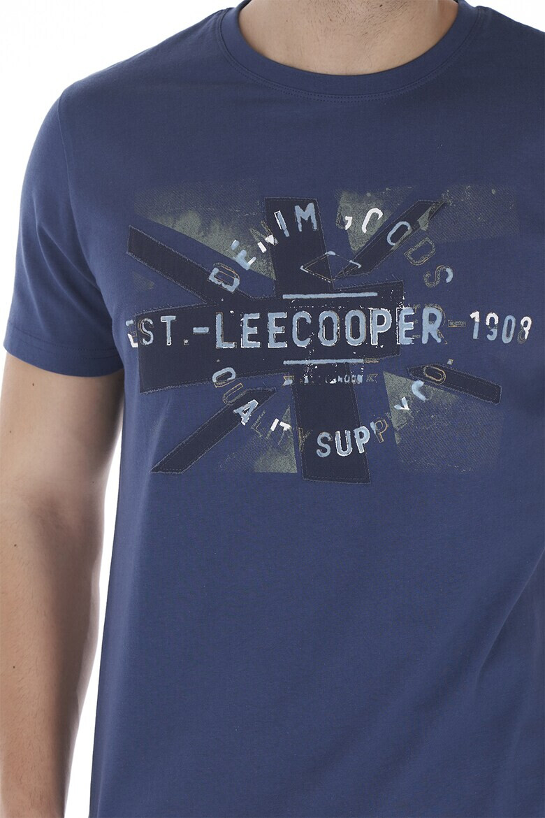 Lee Cooper Tricou cu decolteu rotund si logo - Pled.ro