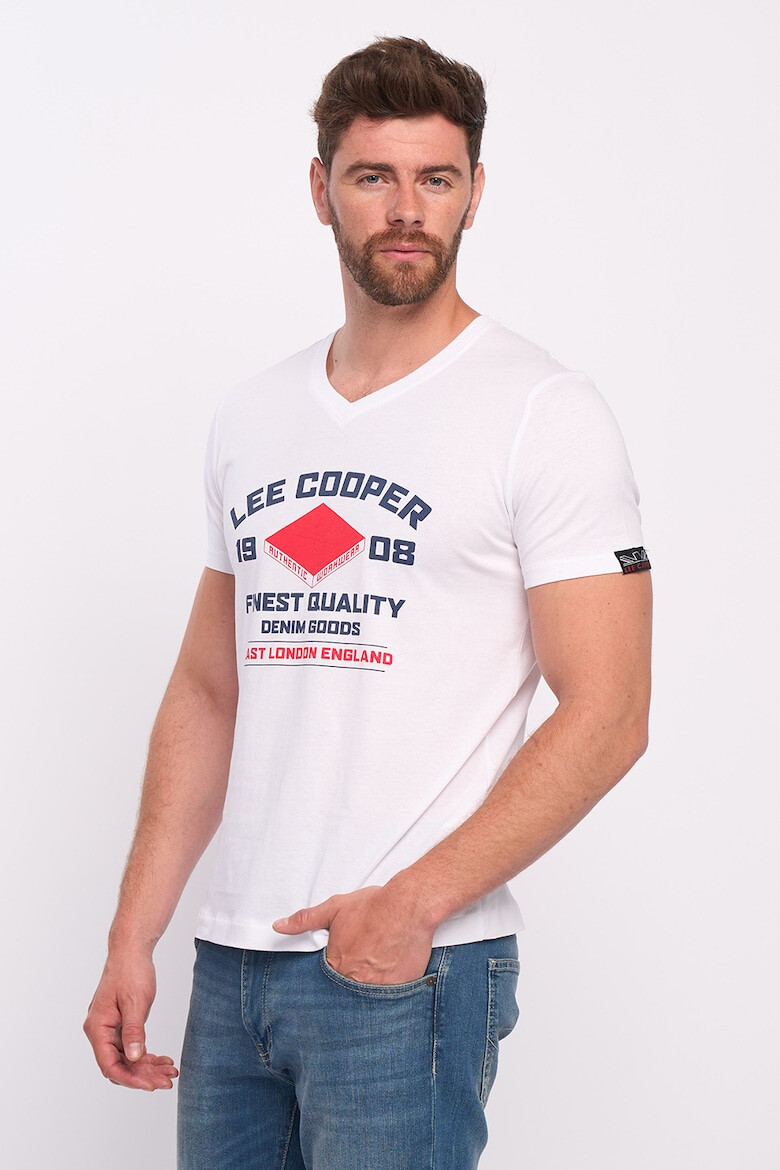 Lee Cooper Tricou cu imprimeu logo si decolteu in V - Pled.ro