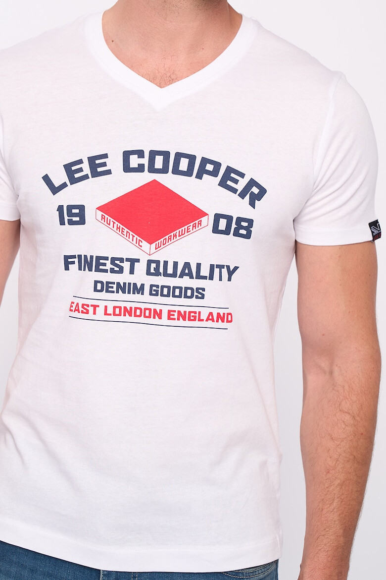 Lee Cooper Tricou cu imprimeu logo si decolteu in V - Pled.ro