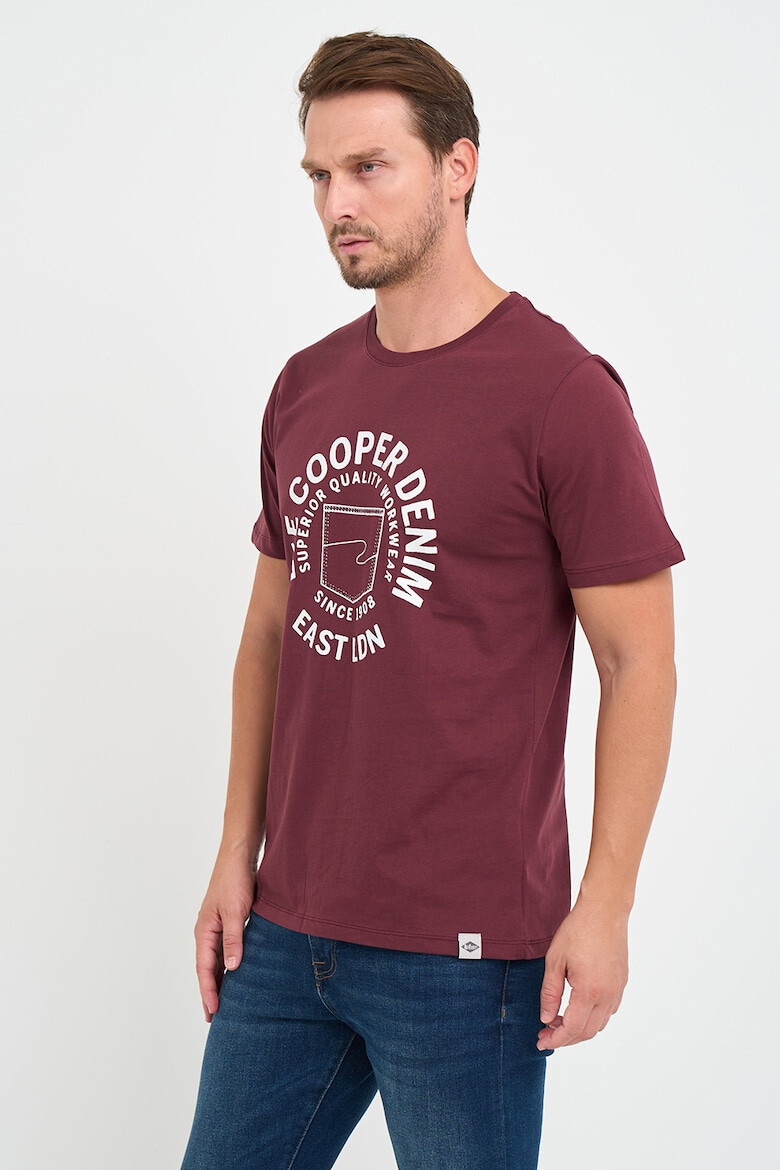 Lee Cooper Tricou cu logo si decolteu la baza gatului - Pled.ro