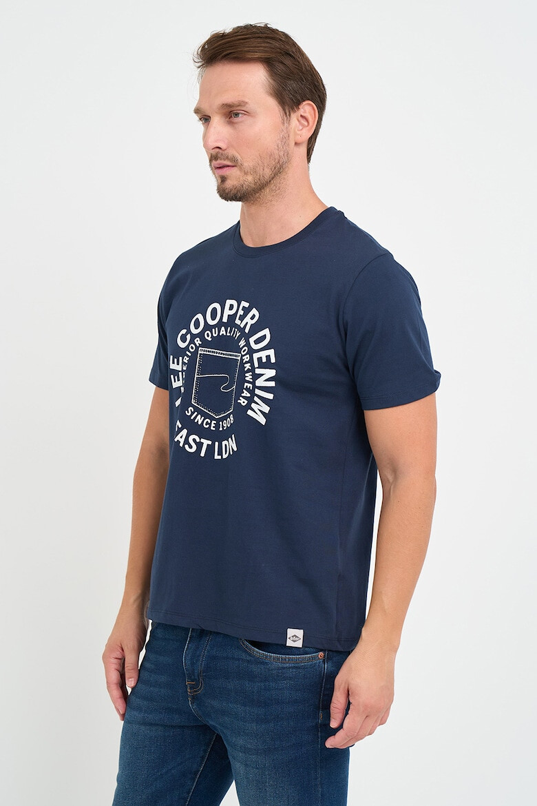 Lee Cooper Tricou cu logo si decolteu la baza gatului - Pled.ro