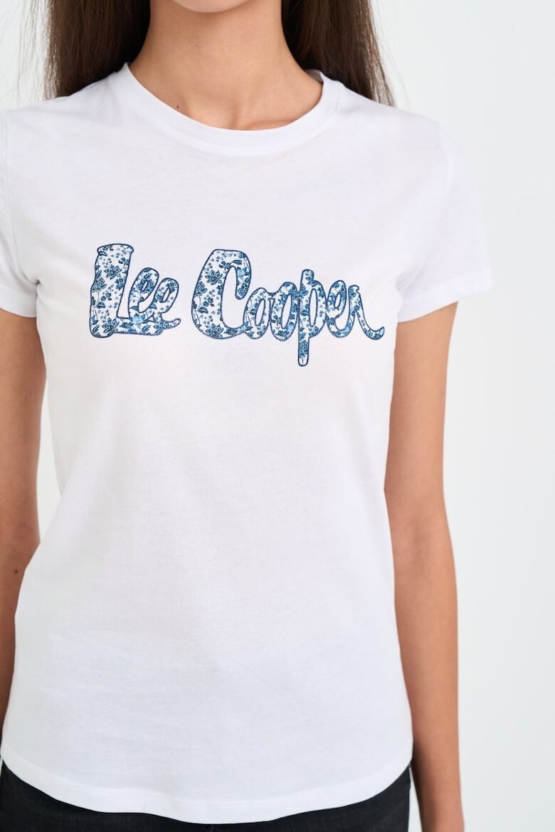 Lee Cooper Tricou dama cu logo text grafic Alb - Pled.ro