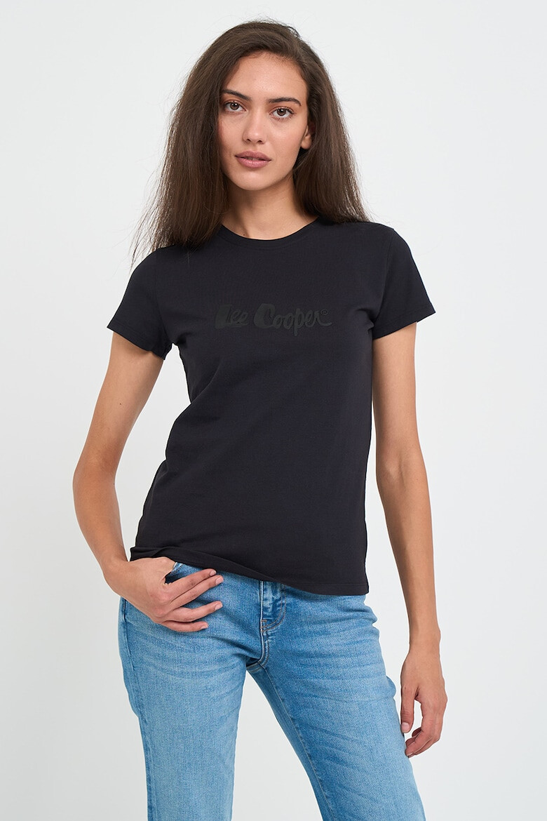 Lee Cooper Tricou dama cu maneca scurta si text logo Rosu - Pled.ro