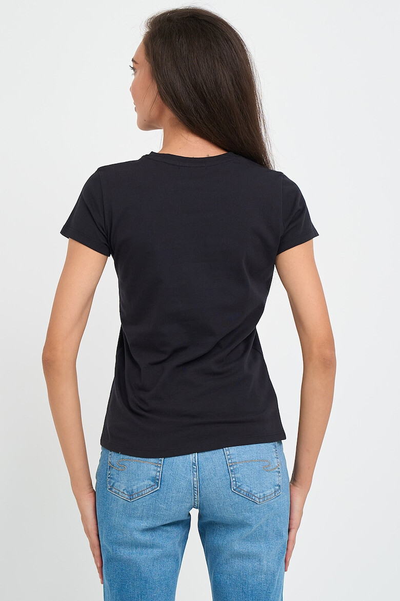 Lee Cooper Tricou dama cu maneca scurta si text logo Rosu - Pled.ro