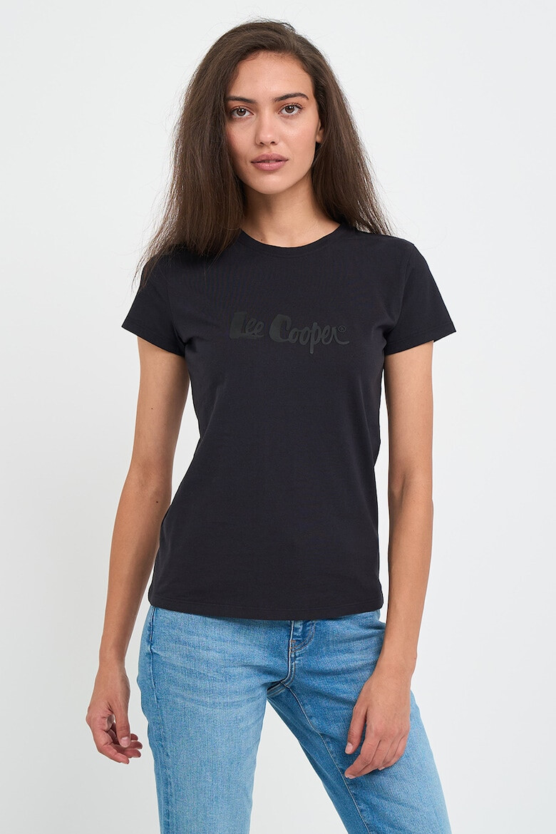 Lee Cooper Tricou dama cu maneca scurta si text logo Rosu - Pled.ro