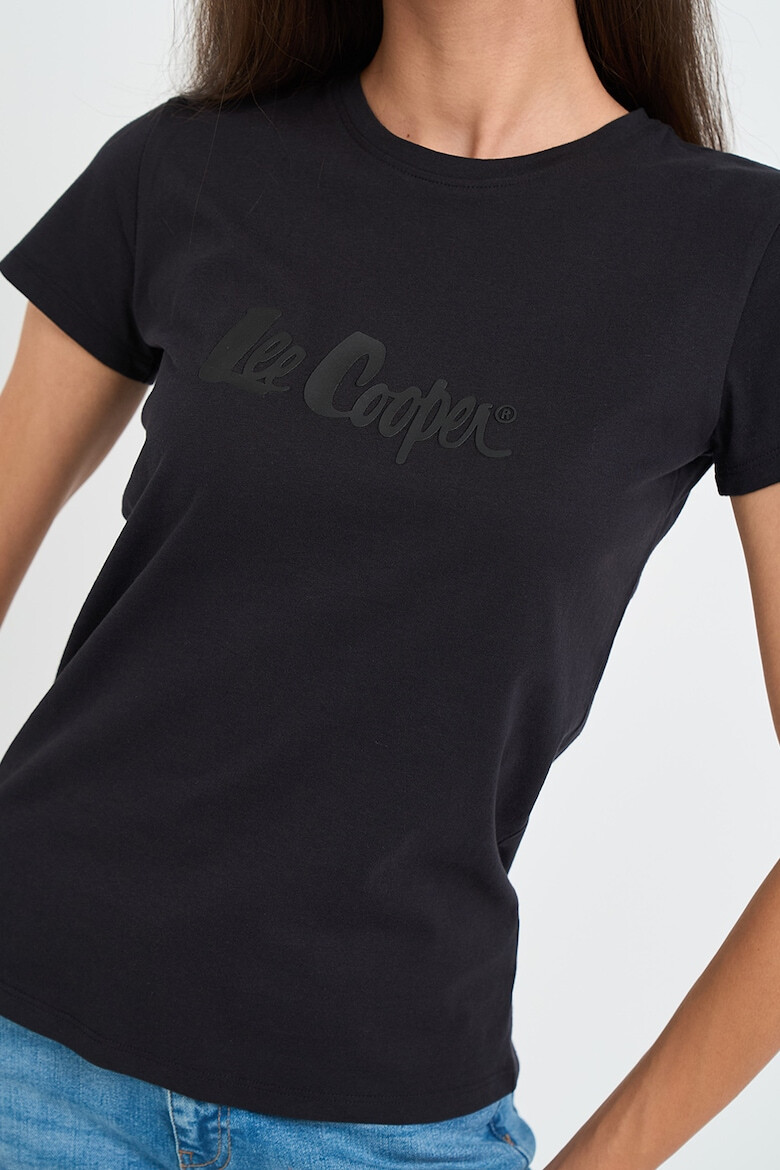 Lee Cooper Tricou dama cu maneca scurta si text logo Rosu - Pled.ro