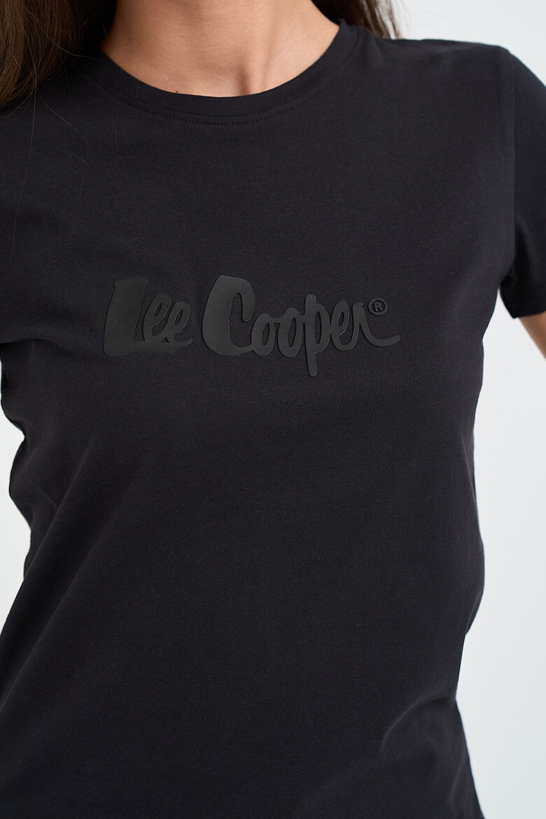 Lee Cooper Tricou dama cu maneca scurta si text logo Rosu - Pled.ro