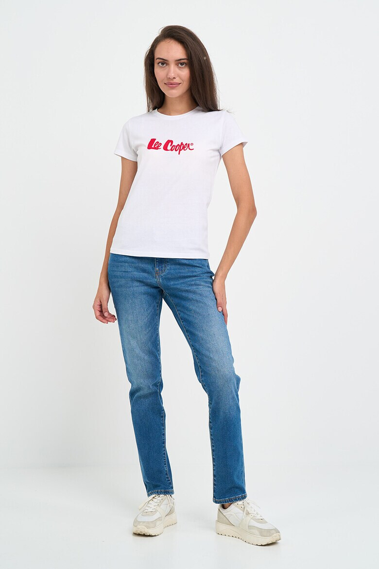 Lee Cooper Tricou dama cu maneca scurta si text logo Rosu - Pled.ro