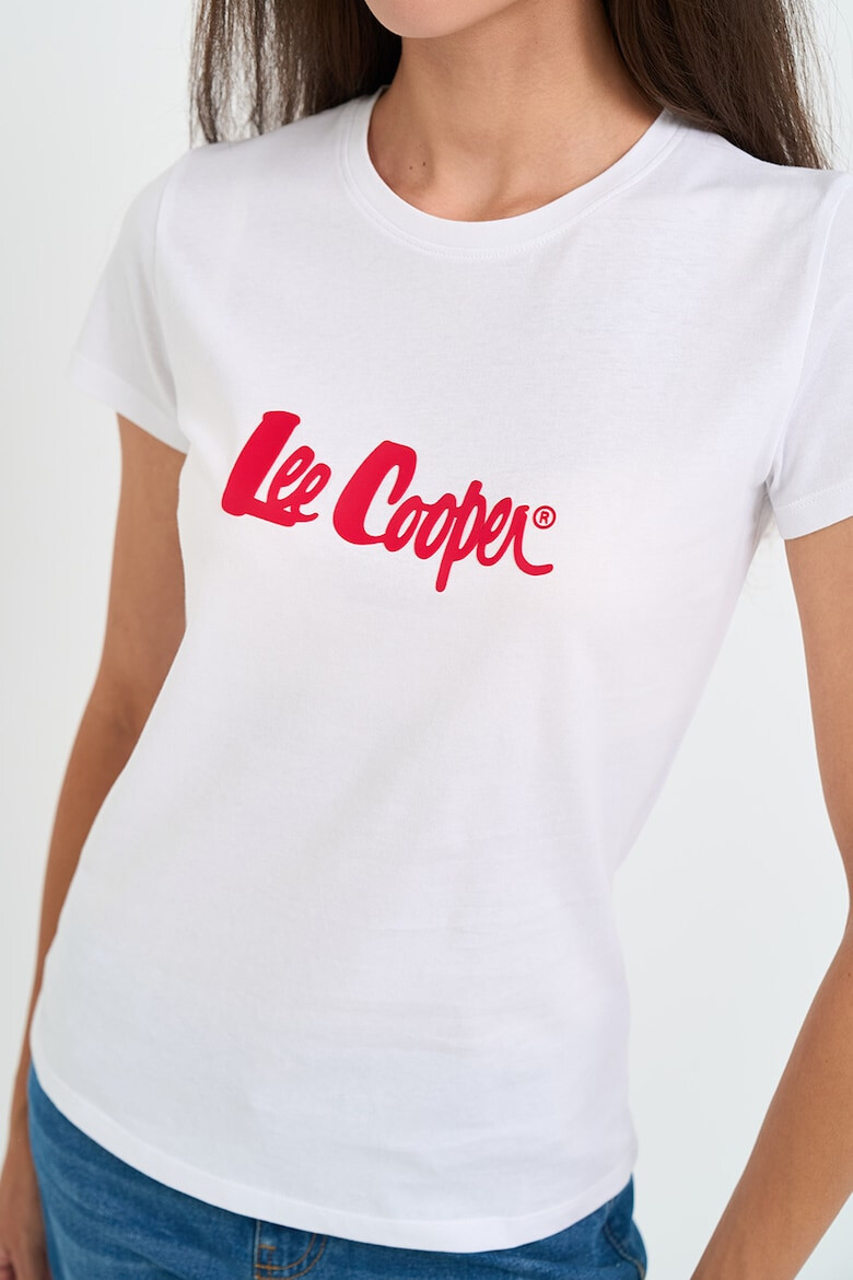 Lee Cooper Tricou dama cu maneca scurta si text logo Rosu - Pled.ro