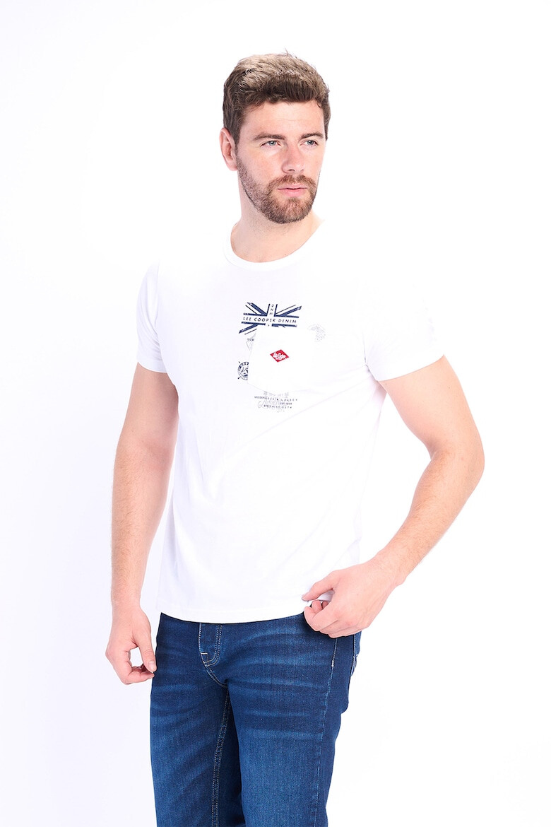 Lee Cooper Tricou de bumbac cu buzunar pe piept - Pled.ro