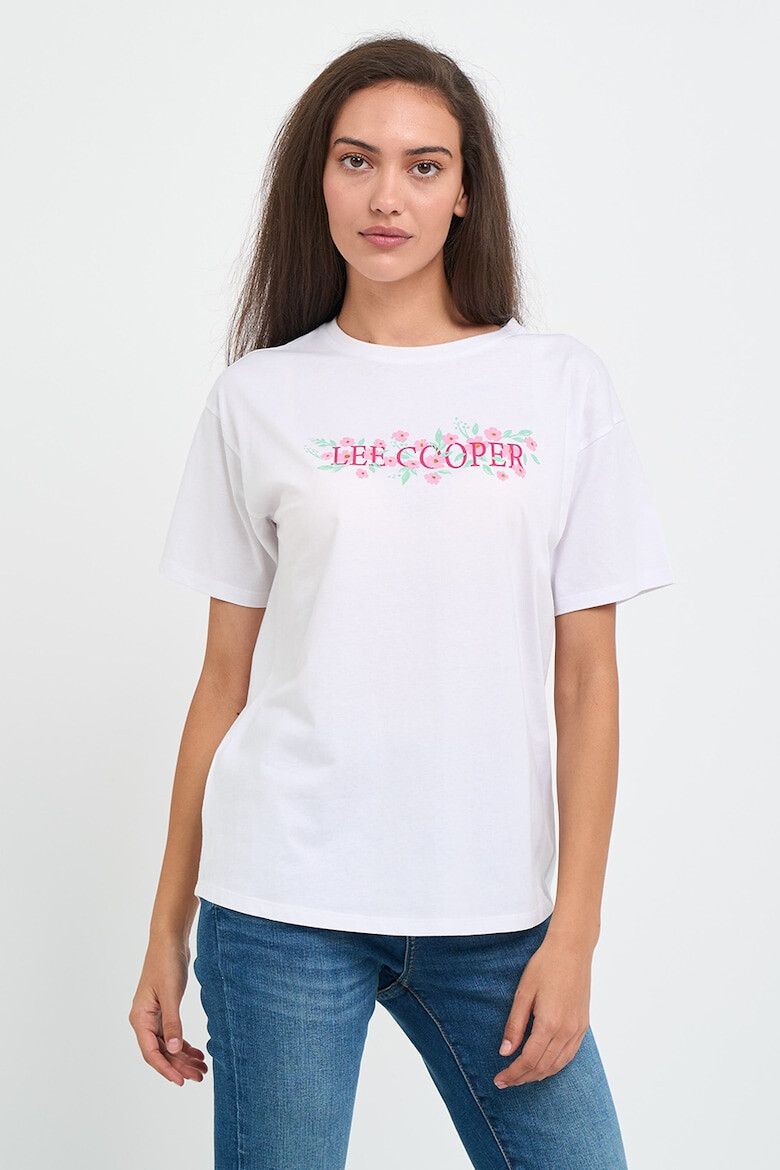 Lee Cooper Tricou de bumbac cu decolteu la baza gatului - Pled.ro