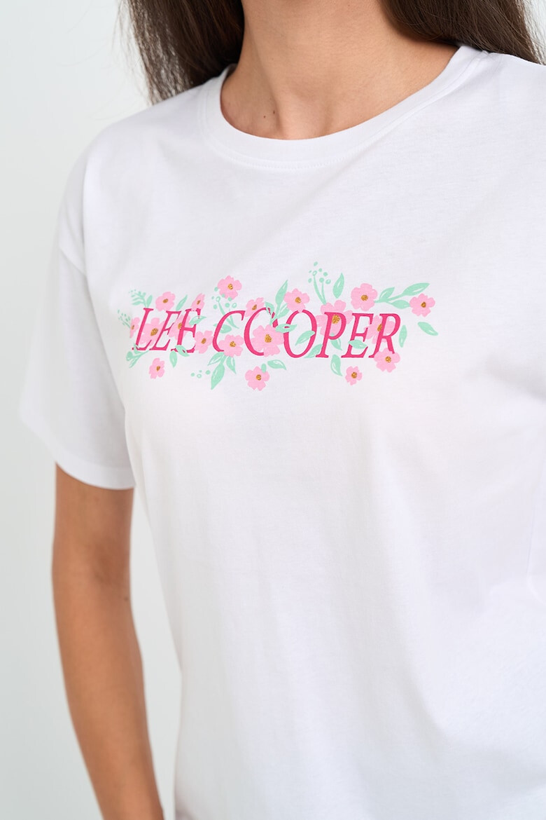 Lee Cooper Tricou de bumbac cu decolteu la baza gatului - Pled.ro