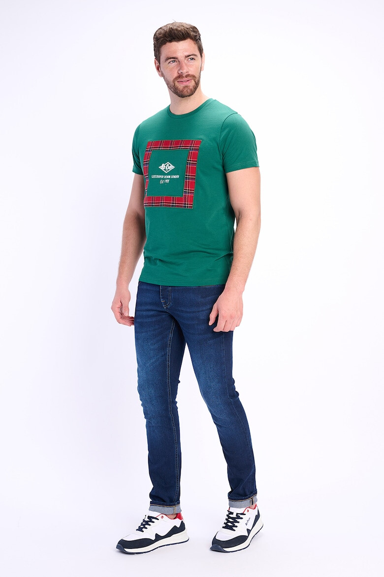 Lee Cooper Tricou de bumbac cu decolteu la baza gatului - Pled.ro