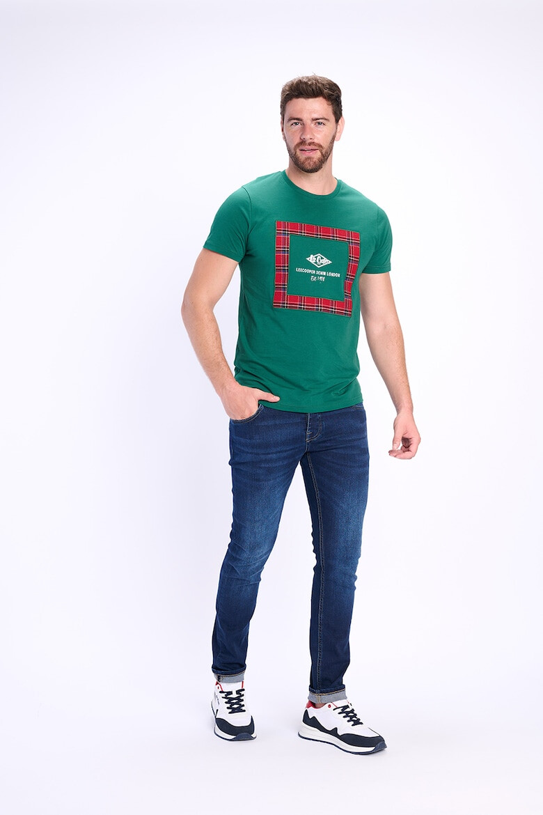 Lee Cooper Tricou de bumbac cu decolteu la baza gatului - Pled.ro