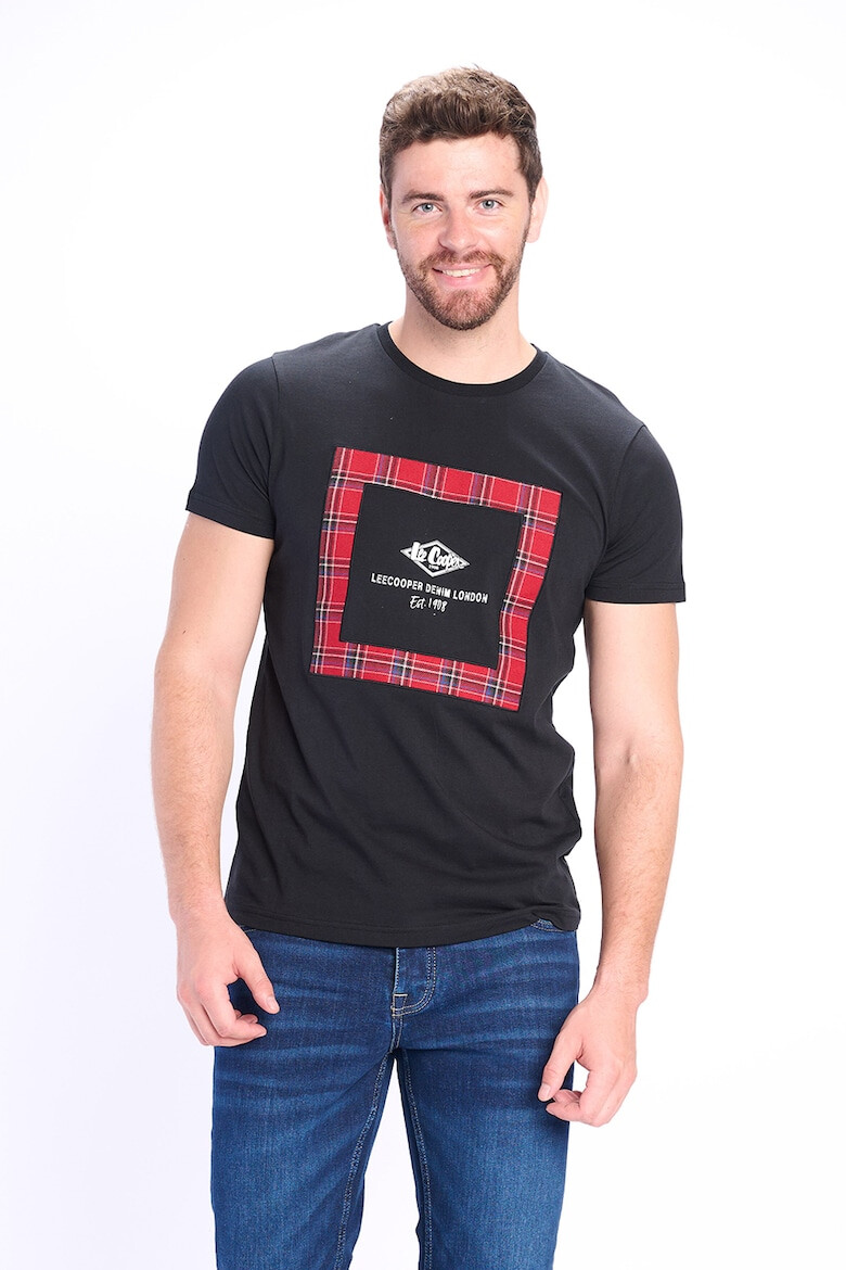 Lee Cooper Tricou de bumbac cu decolteu la baza gatului - Pled.ro