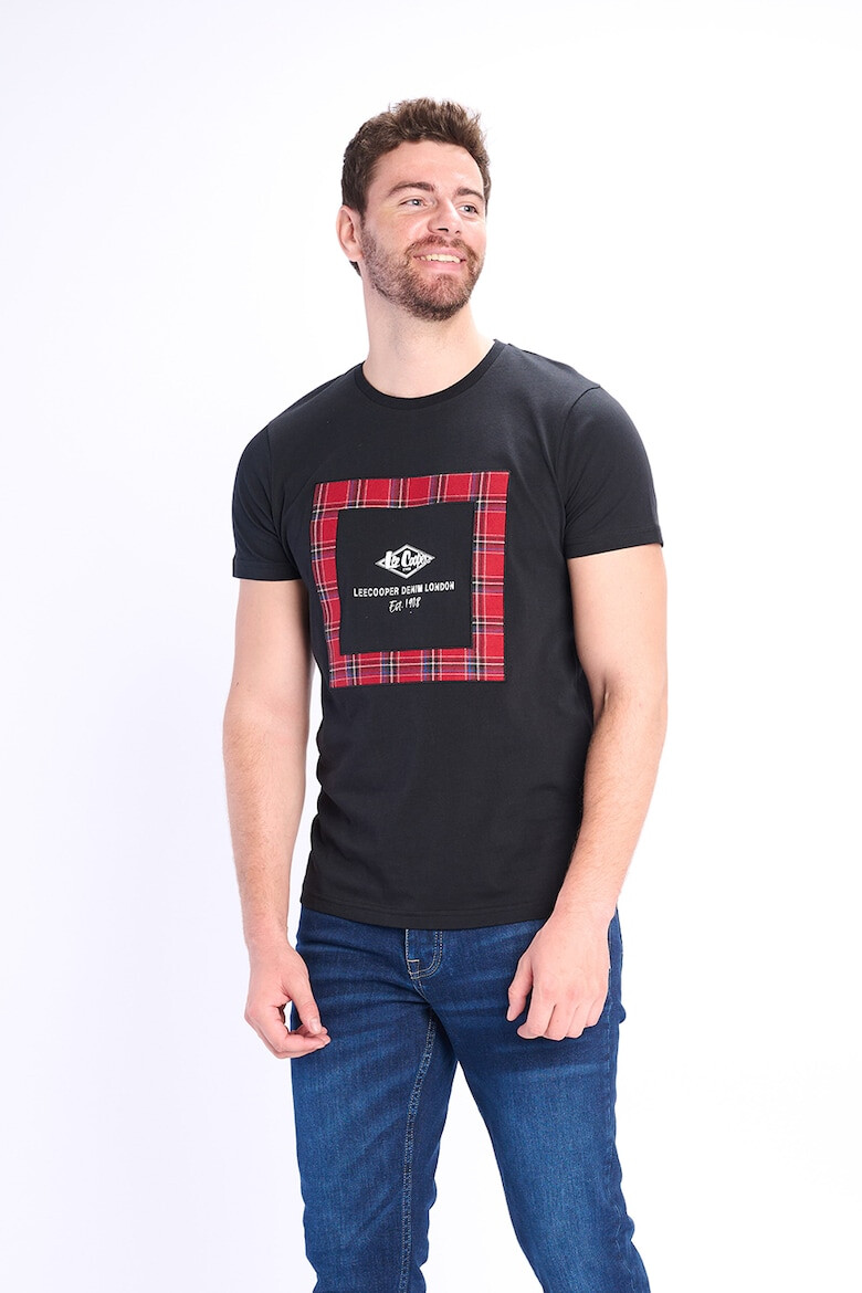 Lee Cooper Tricou de bumbac cu decolteu la baza gatului - Pled.ro