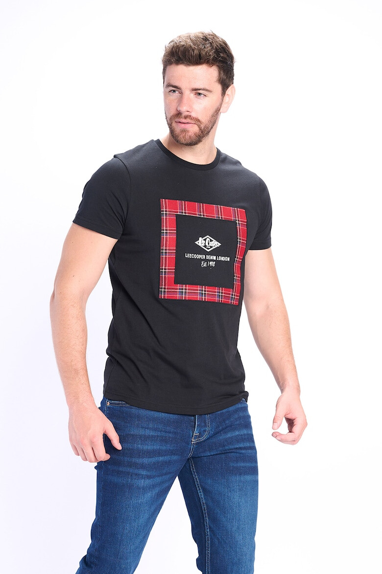 Lee Cooper Tricou de bumbac cu decolteu la baza gatului - Pled.ro