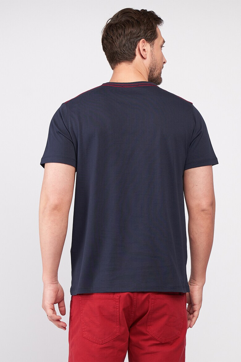 Lee Cooper Tricou de bumbac cu fenta cu nasturi - Pled.ro