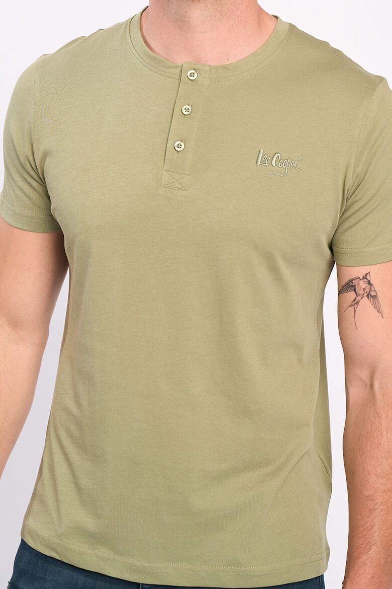 Lee Cooper Tricou Henley cu logo - Pled.ro