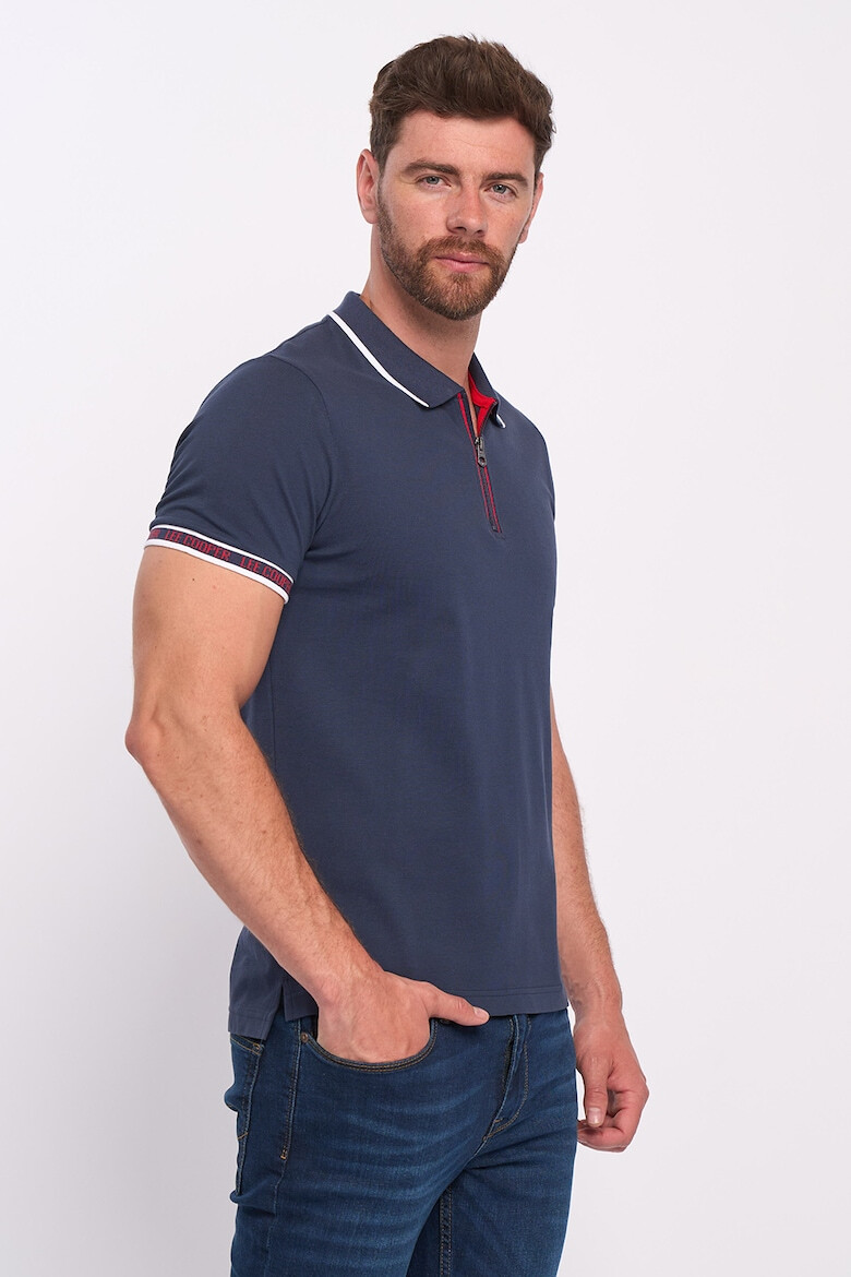 Lee Cooper Tricou polo de bumbac cu fenta cu fermoar - Pled.ro