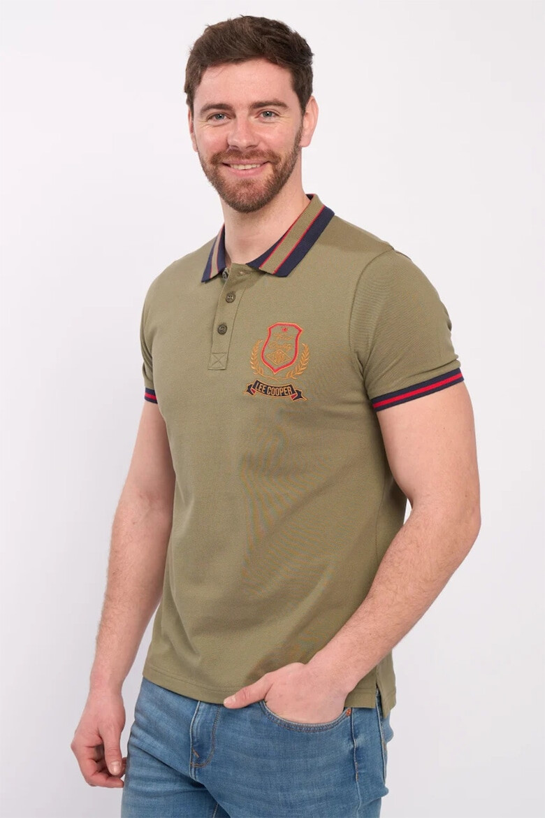 Lee Cooper Tricou polo de bumbac cu logo brodat - Pled.ro