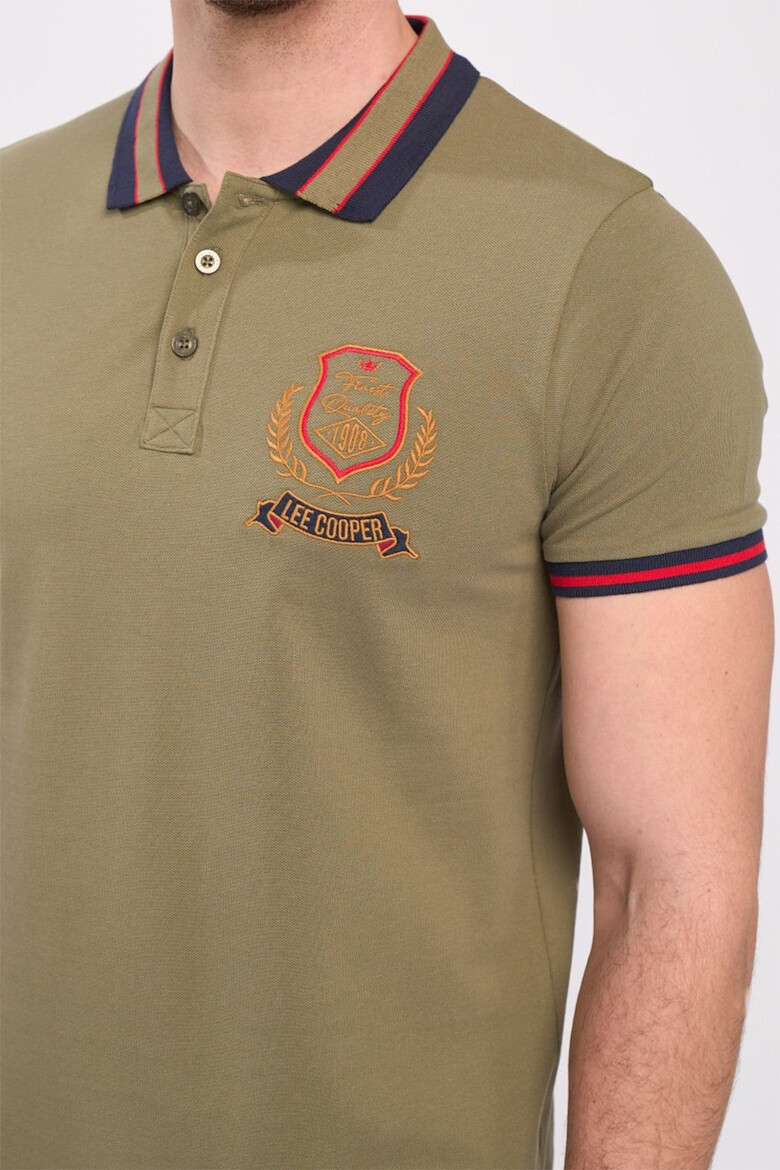 Lee Cooper Tricou polo de bumbac cu logo brodat - Pled.ro