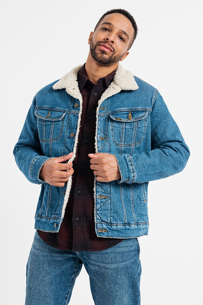 Lee Jacheta de denim cu captuseala de blana sherpa - Pled.ro