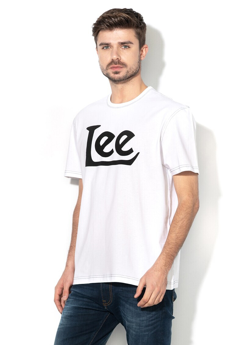 Lee Tricou cu croiala supradimensionata si imprimeu logo - Pled.ro