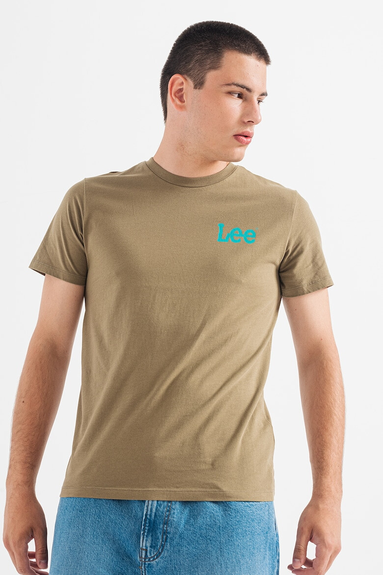 Lee Tricou regular fit de bumbac cu imprimeu logo contrastant - Pled.ro