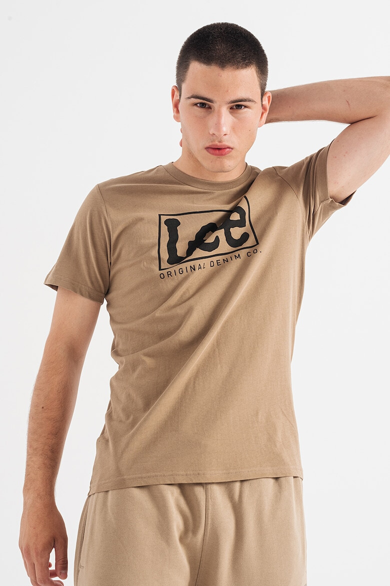 Lee Tricou regular fit de bumbac cu imprimeu logo Wobbly - Pled.ro