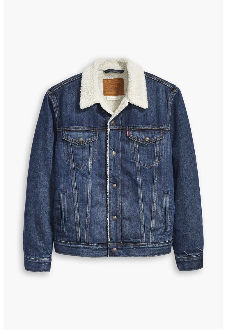 Levi's Jacheta de denim cu blana sherpa si captuseala de blana shearling sintetica - Pled.ro