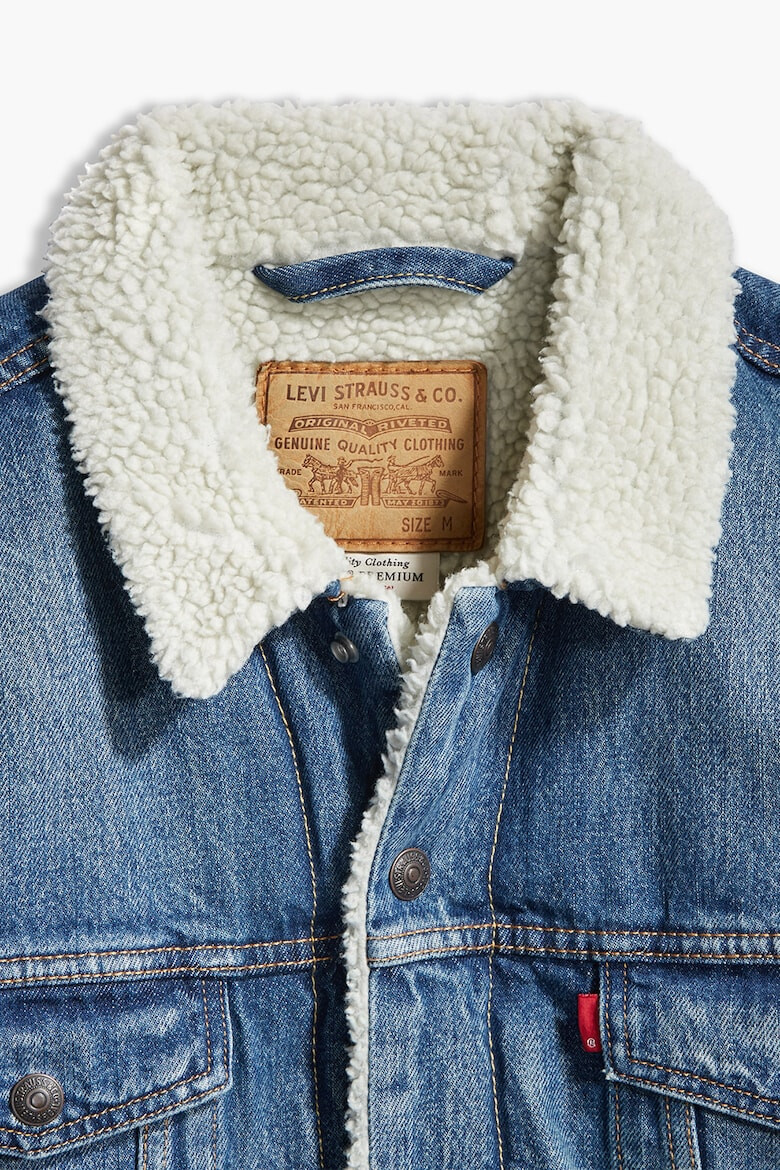 Levi's Jacheta din denim cu captuseala de blana shearling sintetica - Pled.ro