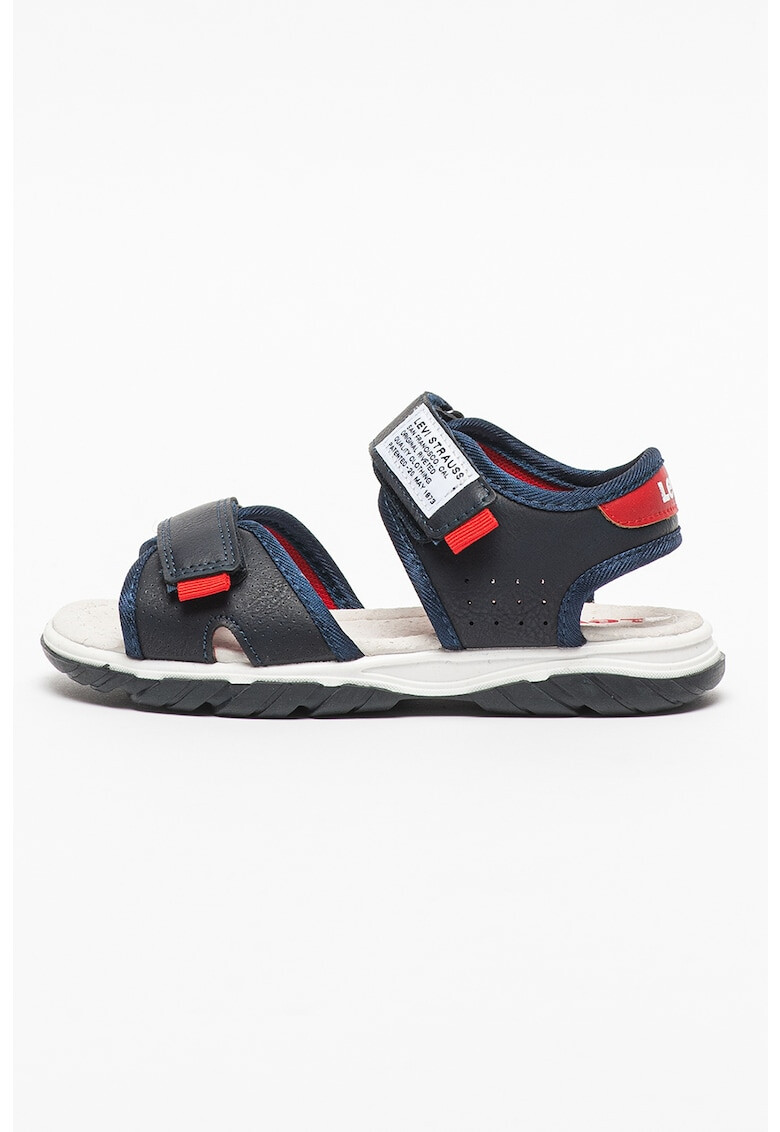 Levi's Kids Sandale de piele ecologica cu detalii contrastante si velcro Harbor - Pled.ro