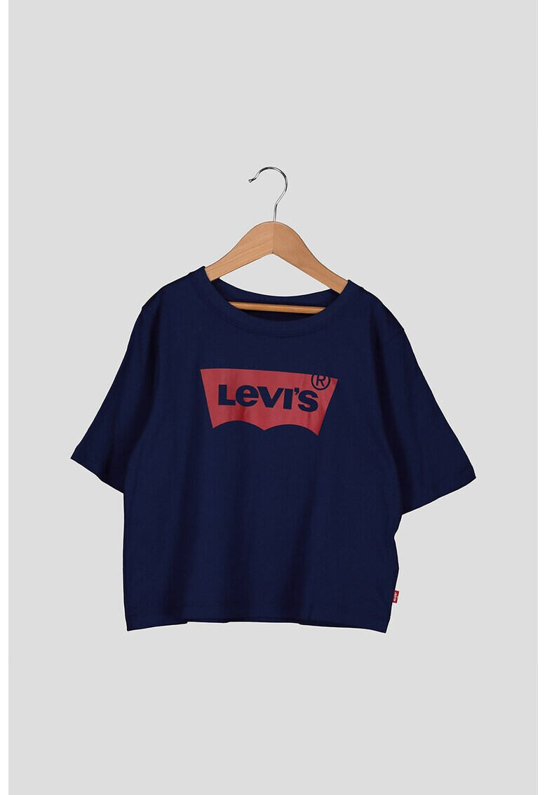 Levi's Kids Tricou cu imprimeu logo si maneci cazute - Pled.ro