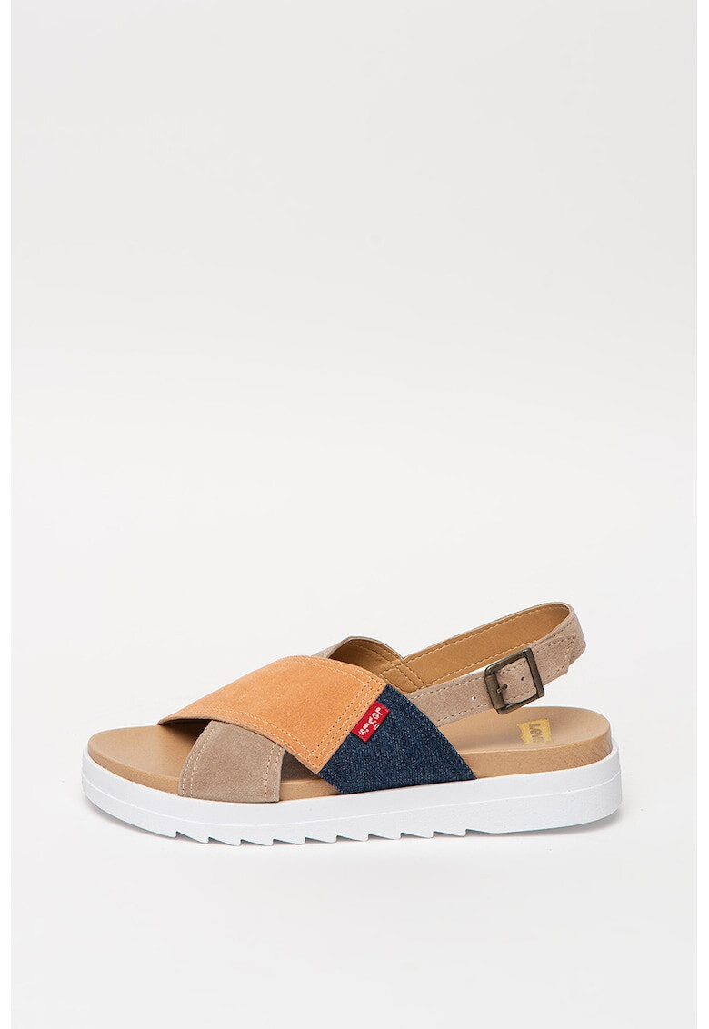 Levi's Sandale slingback de piele si material textil Persia - Pled.ro