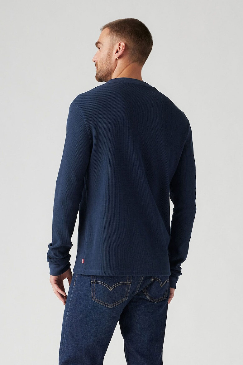 Levi's Bluza din amestec de bumbac cu deoclteu henley - Pled.ro