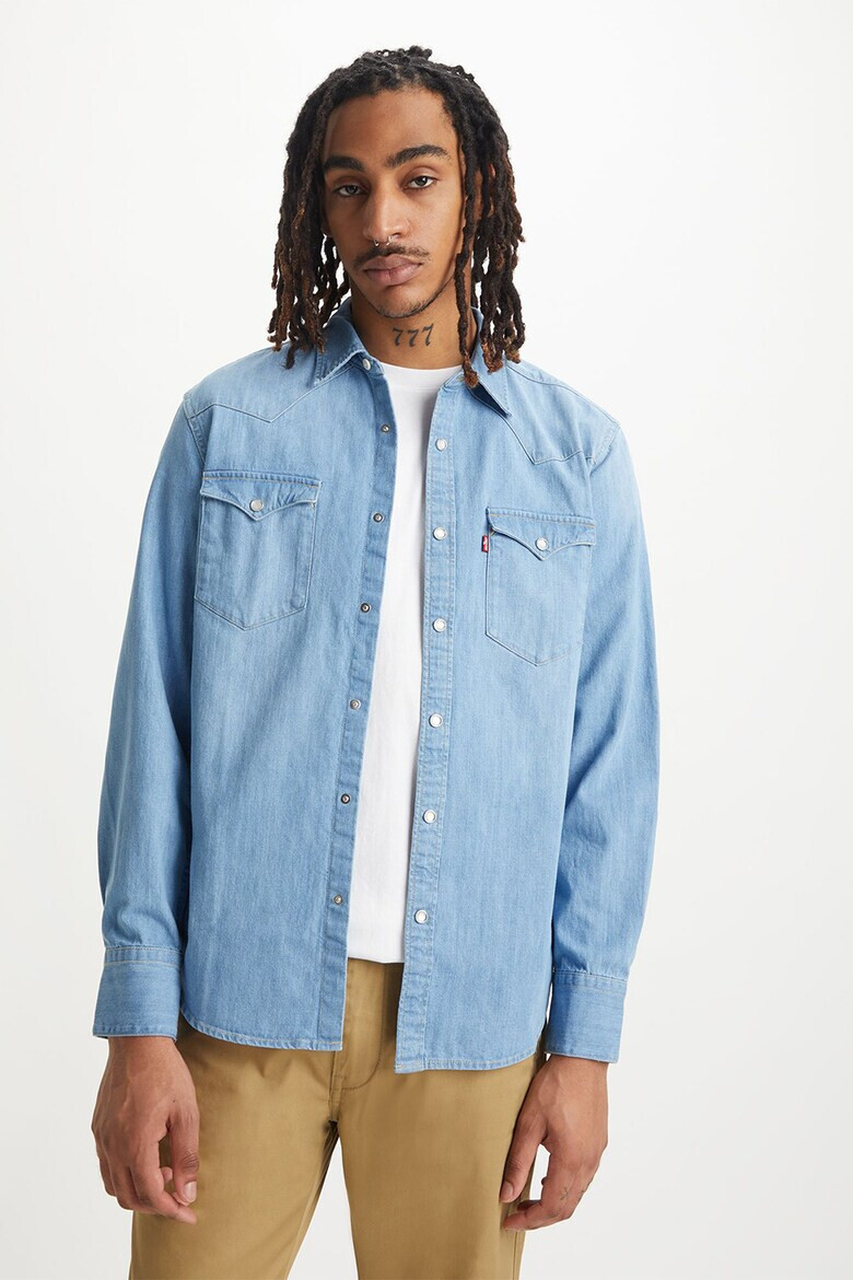 Levi's Camasa de denim cu buzunare pe piept Barstow - Pled.ro