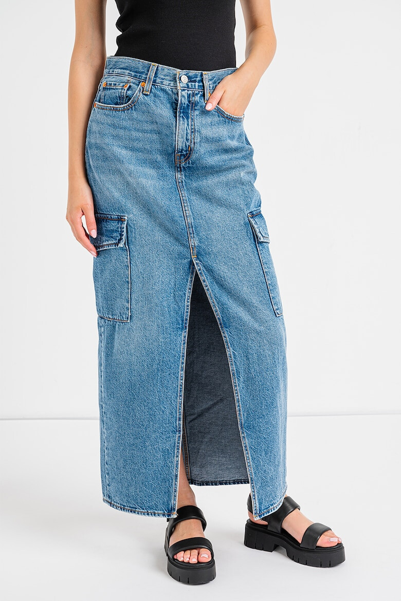 Levi's Fusta lunga din denim cu slit frontal - Pled.ro