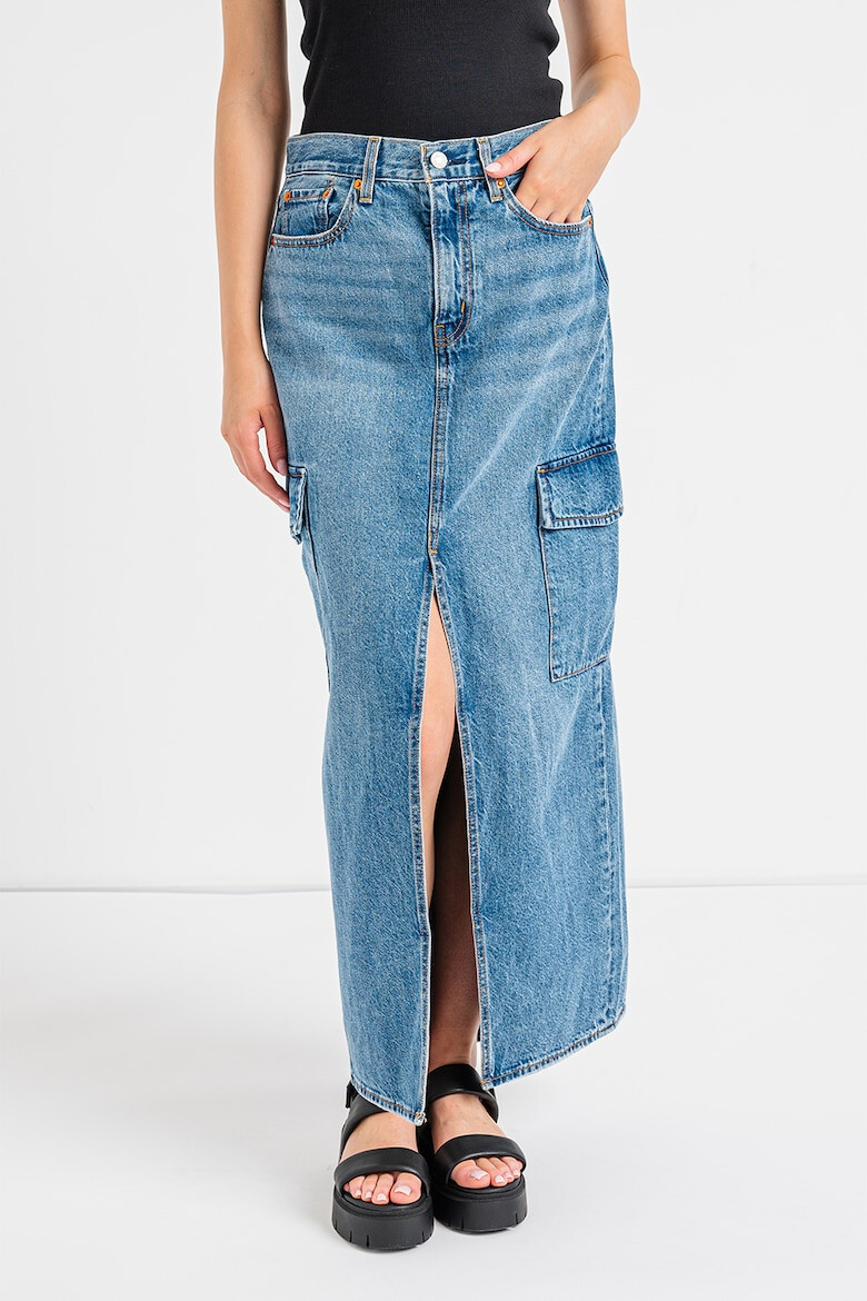 Levi's Fusta lunga din denim cu slit frontal - Pled.ro