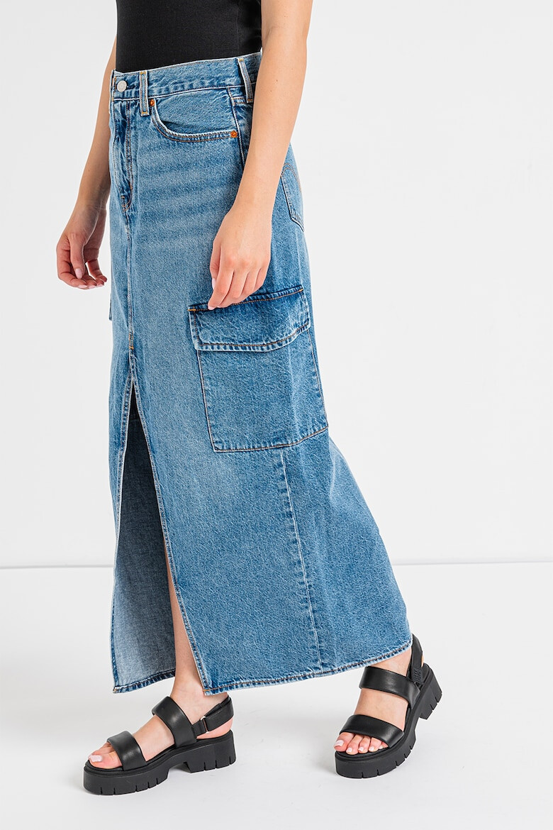 Levi's Fusta lunga din denim cu slit frontal - Pled.ro