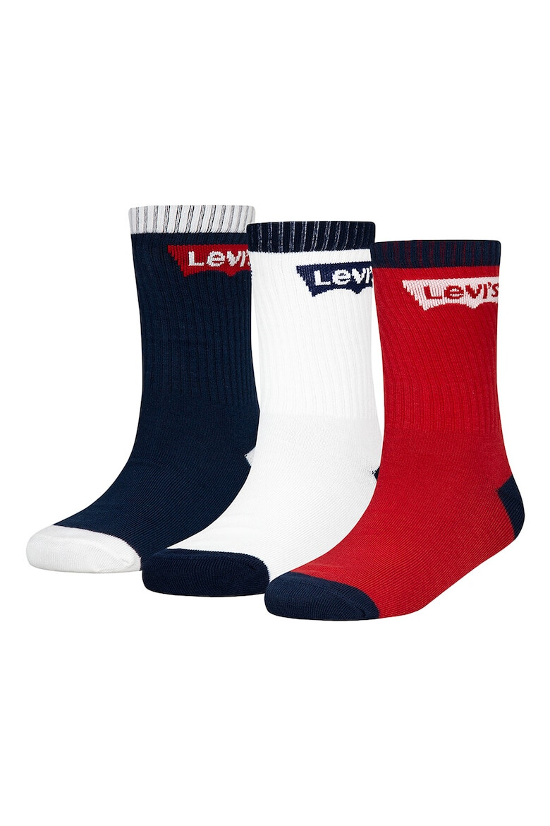 Levi's Set de sosete striate cu model colorblock - 3 perechi - Pled.ro