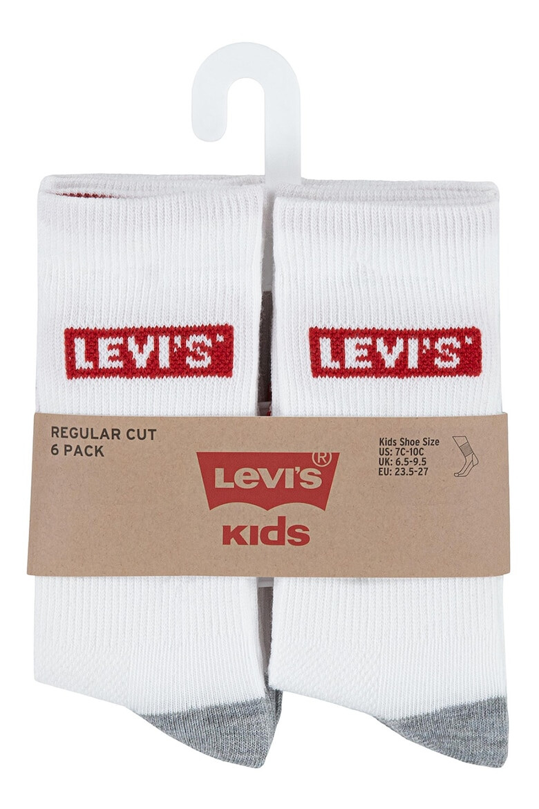 Levi's Set de sosete lungi cu imprimeu logo - 6 perechi - Pled.ro