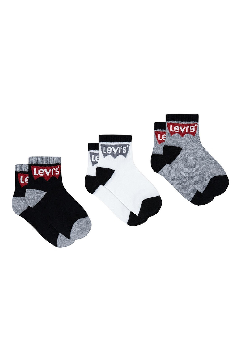 Levi's Set de sosete scurte cu imprimeu logo - 3 perechi - Pled.ro